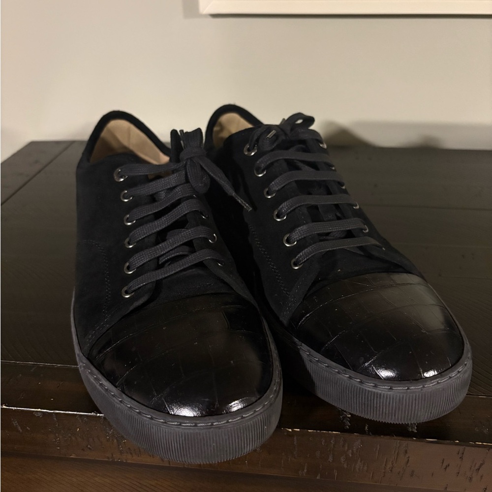 Lanvin Black Leather Men's Sneakers